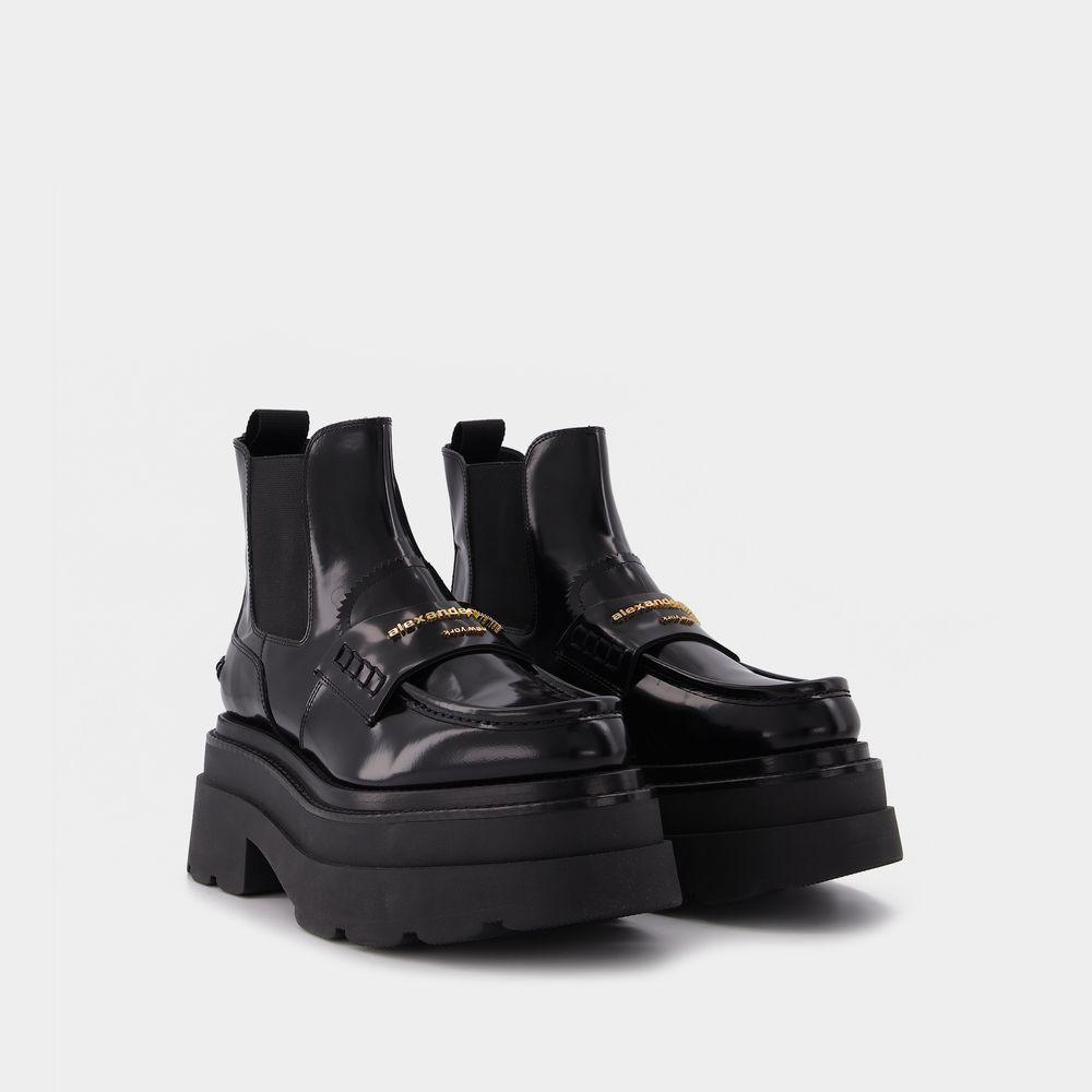商品Alexander Wang|Carter 75 Platform Boots in Black Leather,价格¥5919,第4张图片详细描述