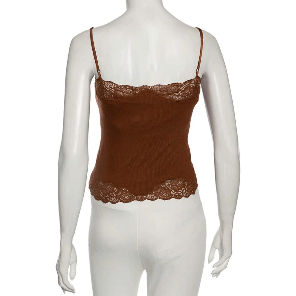 商品[二手商品] Ralph Lauren|Ralph Lauren Brown Knit Lace Detailed Sleeveless Camisole S,价格¥854,第3张图片详细描述