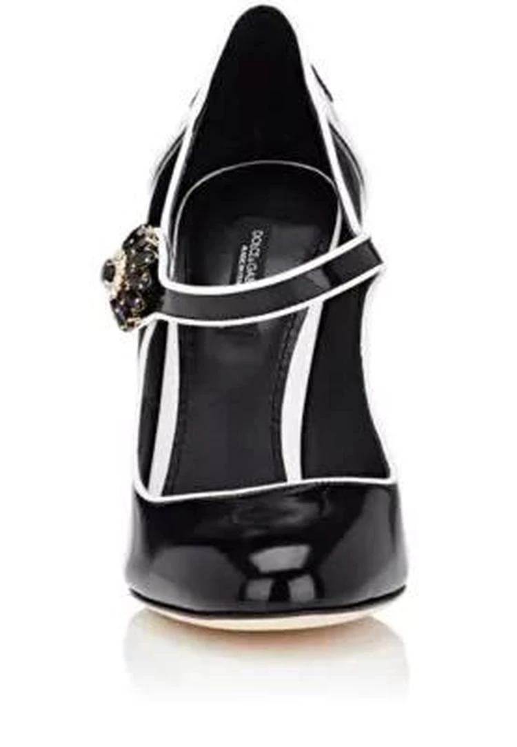 商品Dolce & Gabbana|Piano-Detailed Leather Mary Jane Pumps,价格¥3861,第4张图片详细描述