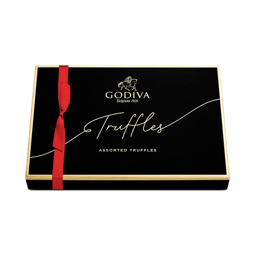 商品Godiva|Holiday Signature Chocolate Truffles Gift Box with Red Ribbon, 24-Pieces,价格¥439,第4张图片详细描述