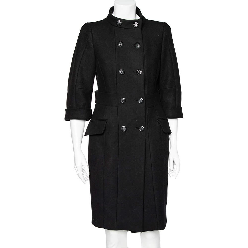商品[二手商品] Max Mara|Max Mara Black Wool Double Breasted Coat S,价格¥955,第1张图片