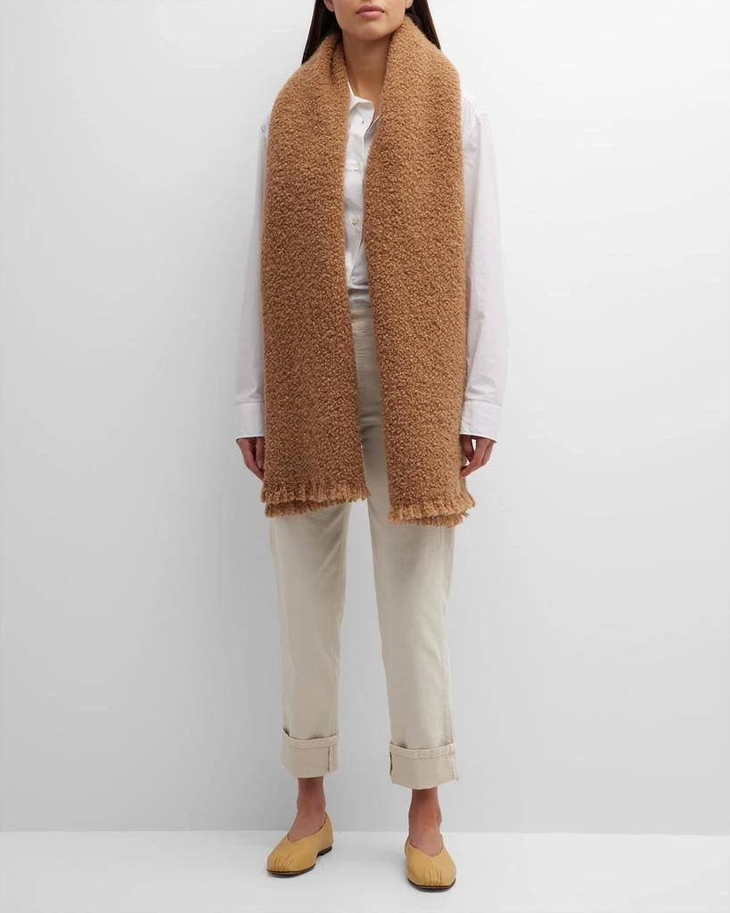 商品Loro Piana|Sciarpina Fluffy Boucle Blanket Scarf,价格¥11188,第1张图片