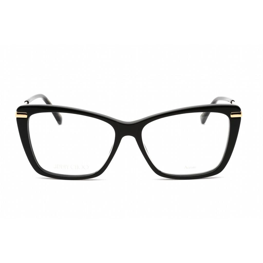 商品Jimmy Choo|Jimmy Choo Women's Eyeglasses - Full Rim Cat Eye Black Plastic Frame | JC297 0807 00,价格¥556,第2张图片详细描述