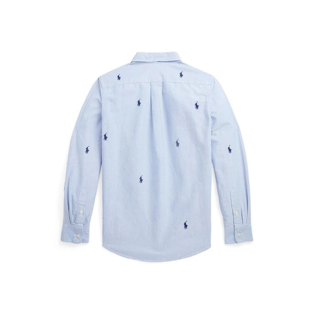 商品Ralph Lauren|Big Boys Embroidered Polo Pony Oxford Shirt,价格¥203,第2张图片详细描述