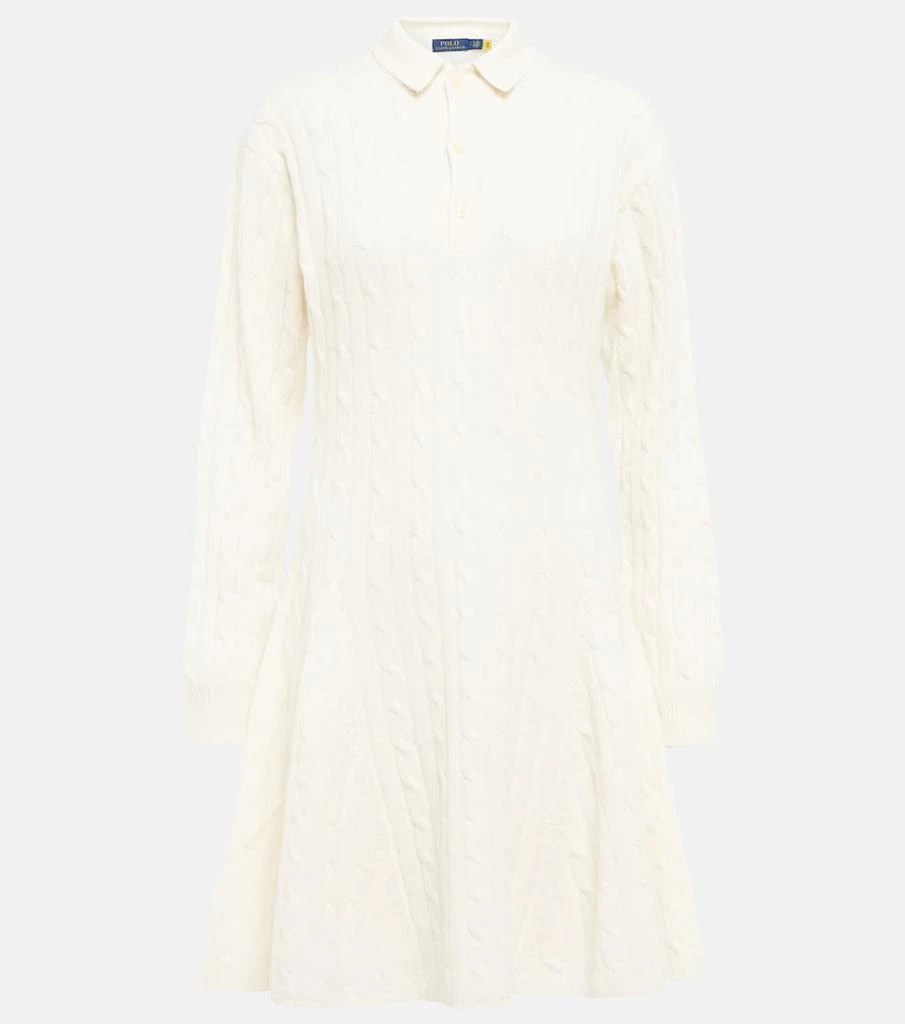 商品Ralph Lauren|绞花针织羊毛与羊绒迷你连衣裙,价格¥2506,第1张图片