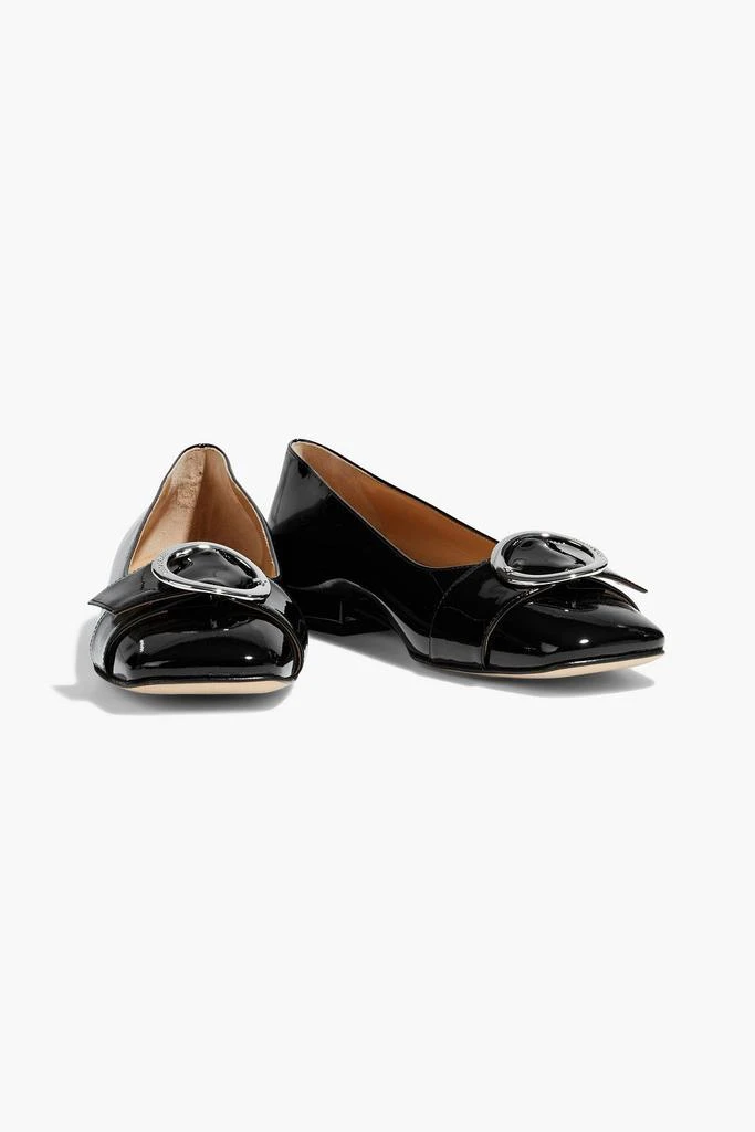 商品Sergio Rossi|Buckled patent-leather flats,价格¥448,第2张图片详细描述