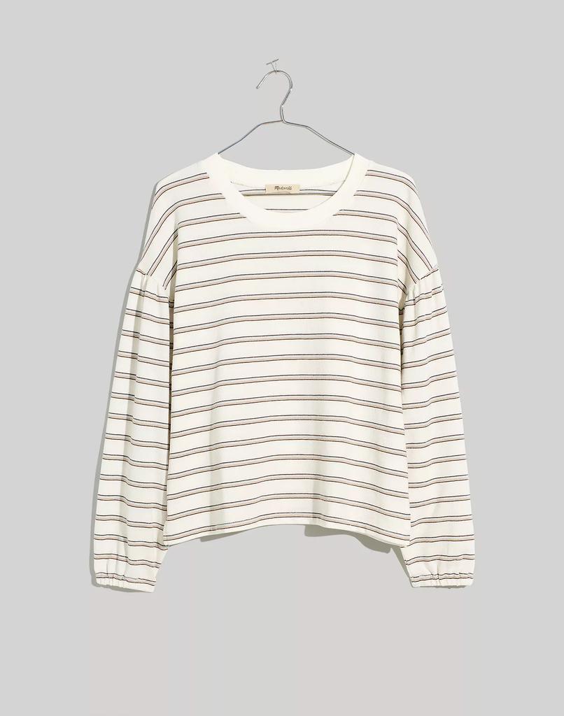 商品Madewell|Cotton Long-Sleeve Tee in Stripe,价格¥516,第7张图片详细描述