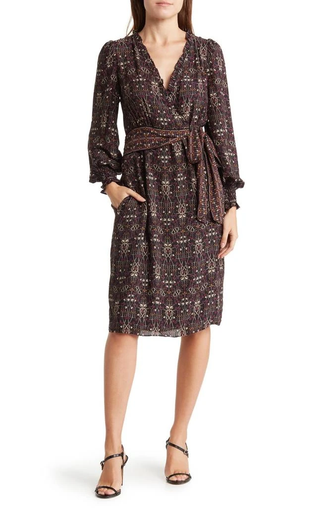 商品MAXSTUDIO|Flat Crepe Faux Wrap Dress,价格¥410,第1张图片