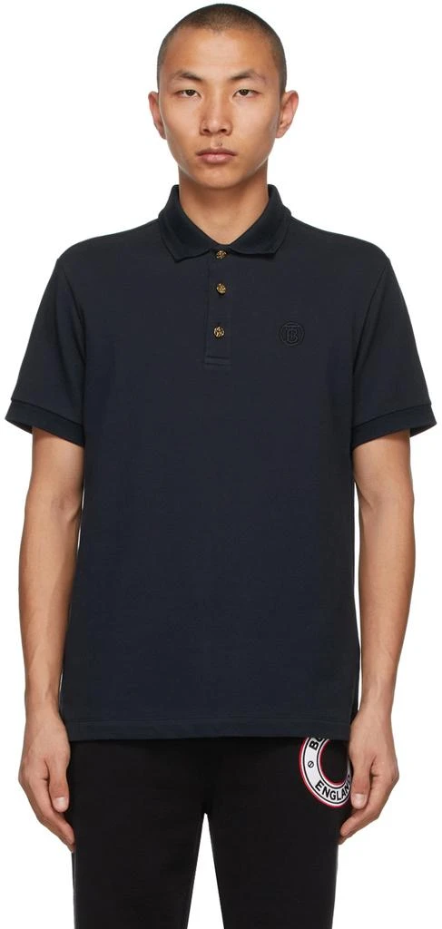 商品Burberry|Navy Button Detail Burton Polo,价格¥2878,第1张图片