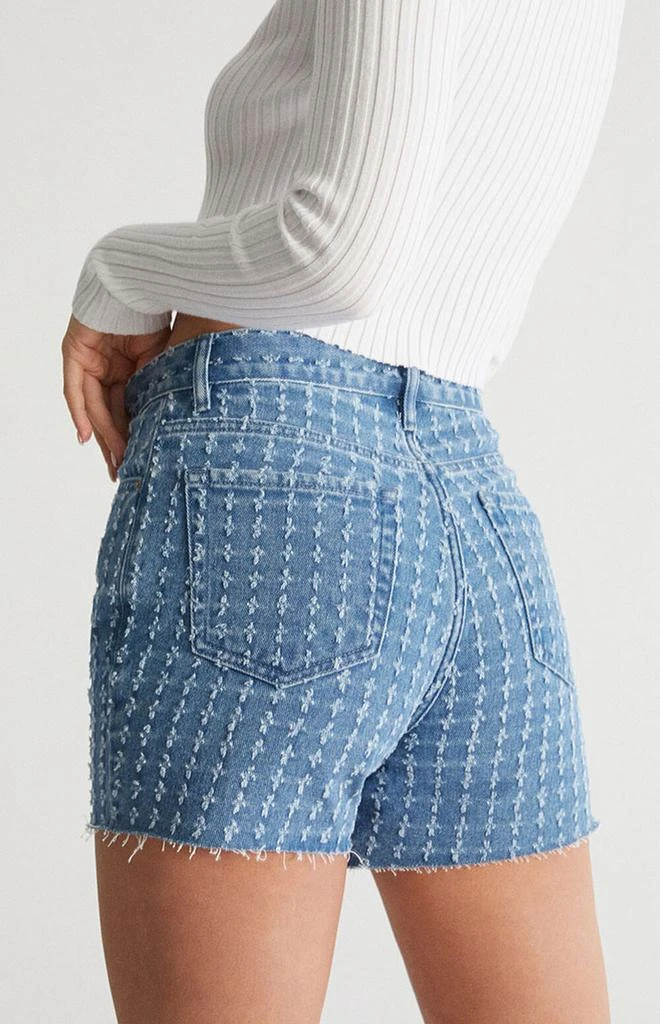 商品PacSun|Light Blue Ripped Girlfriend Denim Shorts,价格¥98,第2张图片详细描述