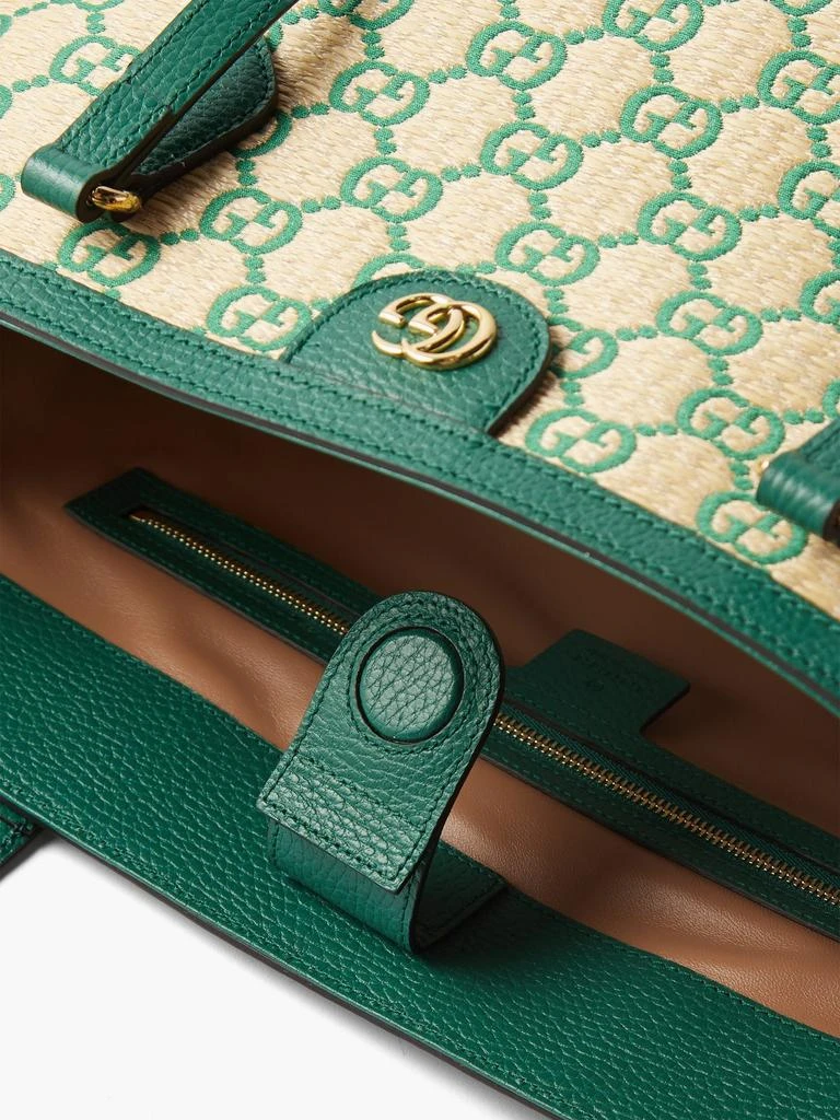 Ophidia faux raffia & leather tote bag 商品