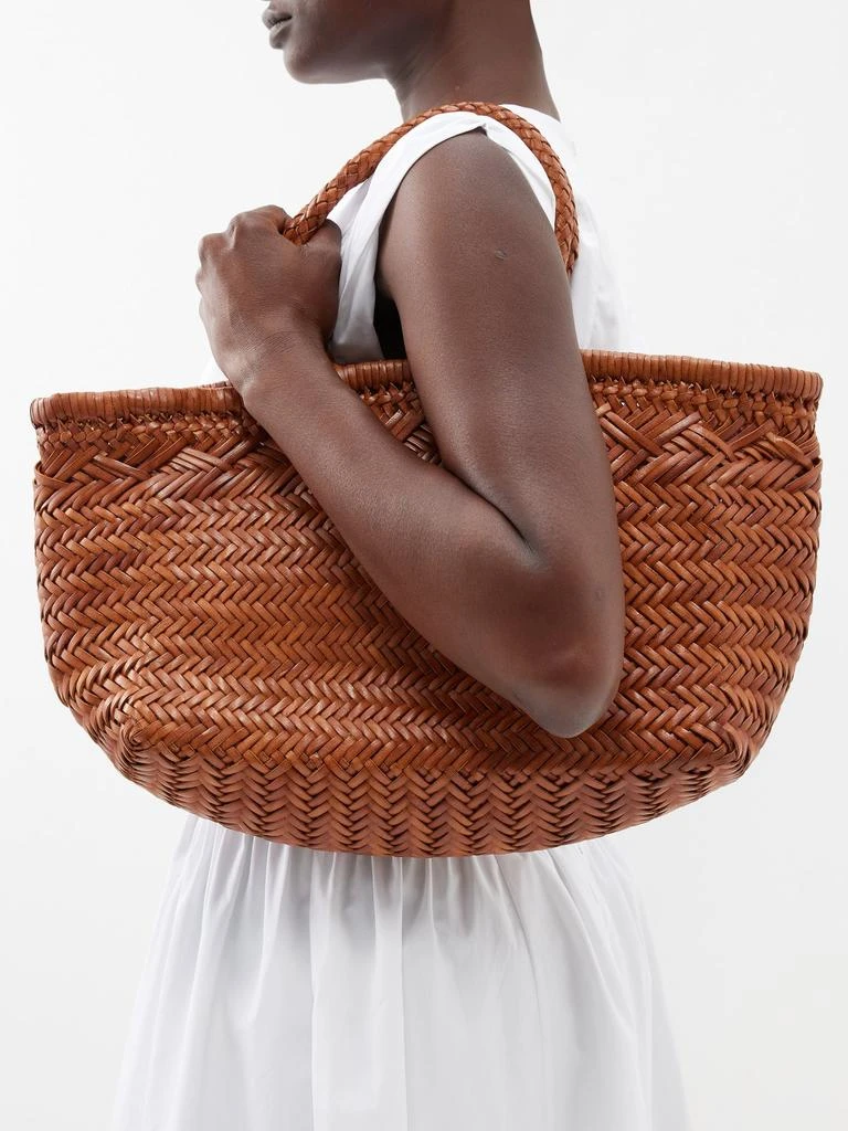 商品DRAGON DIFFUSION|Triple Jump large woven-leather basket bag,价格¥3428,第2张图片详细描述