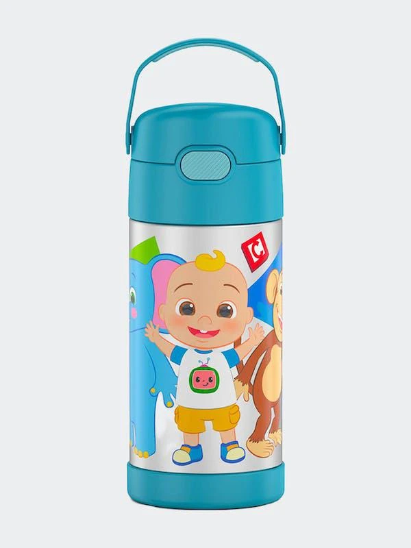 商品Thermos|Funtainer 12 Oz Insulated Kids Straw Bottle, Cocomelon,价格¥227,第1张图片