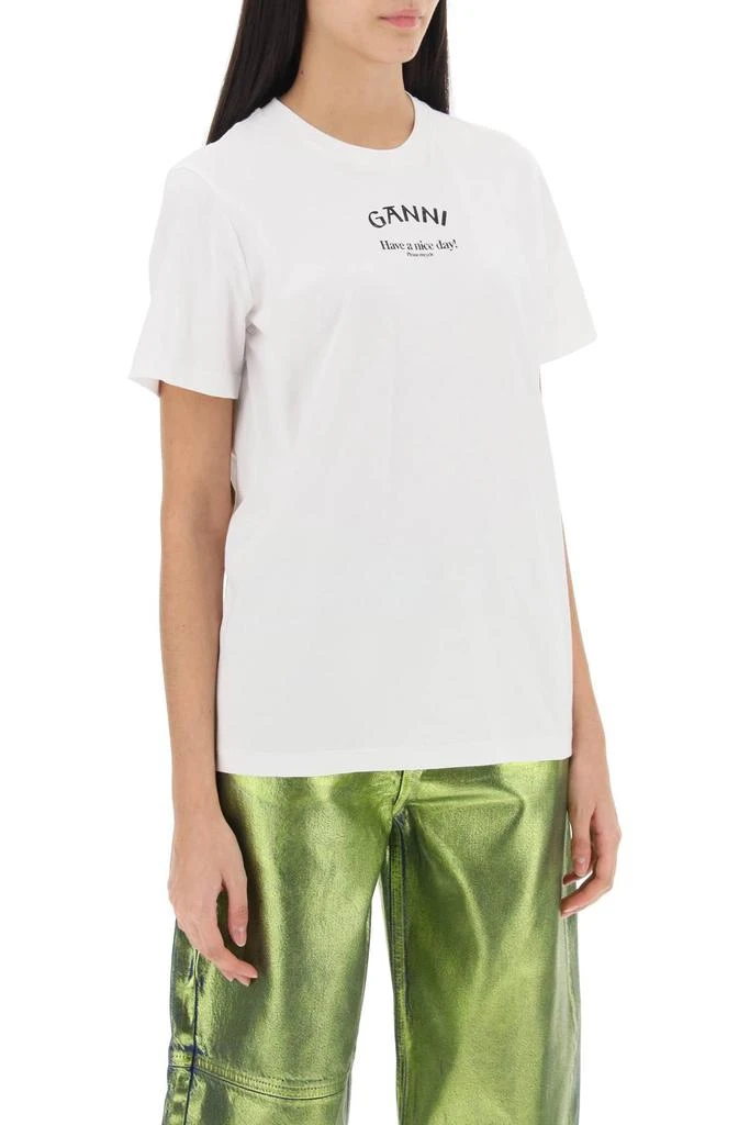 商品Ganni|T Shirt With Logo Print,价格¥657,第4张图片详细描述