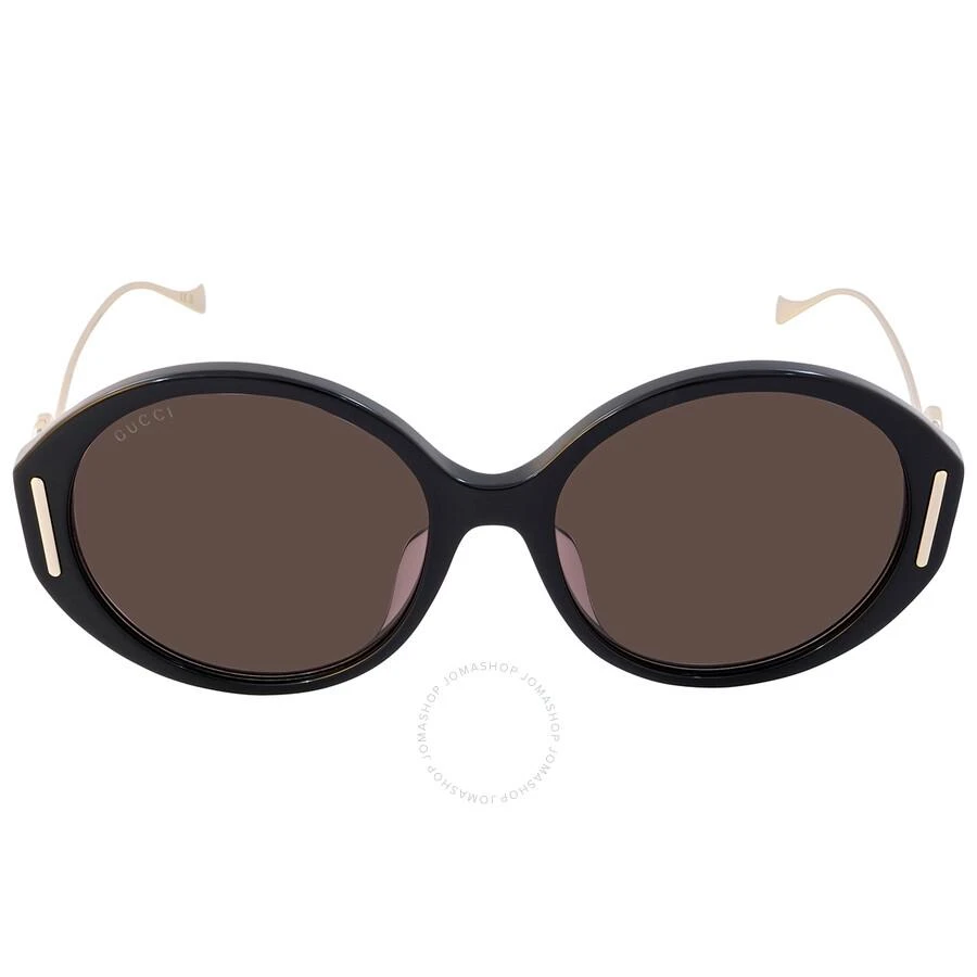 商品Gucci|Brown Round Ladies Sunglasses GG1202SK 001 58,价格¥1110,第1张图片