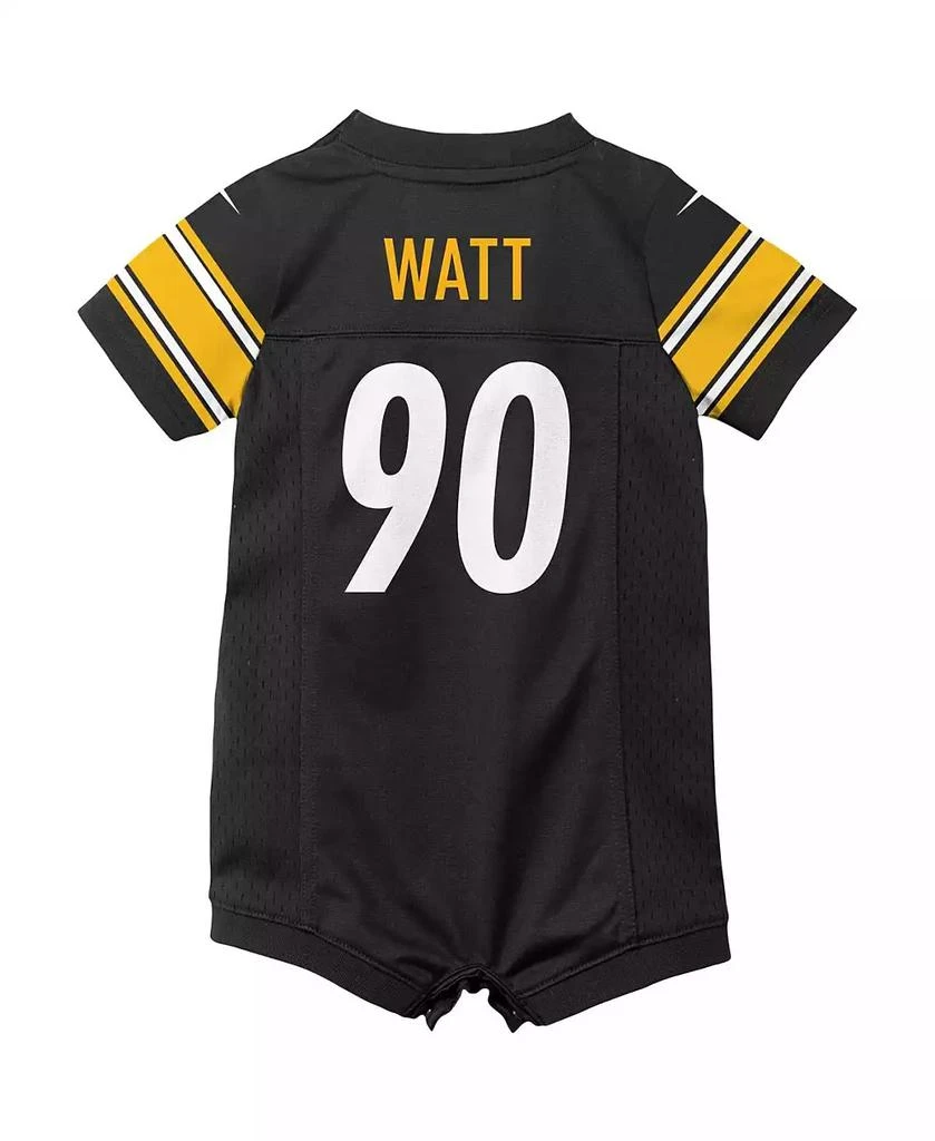 商品NIKE|Infant T.J. Watt Black Pittsburgh Steelers Game Romper Jersey,价格¥374,第3张图片详细描述