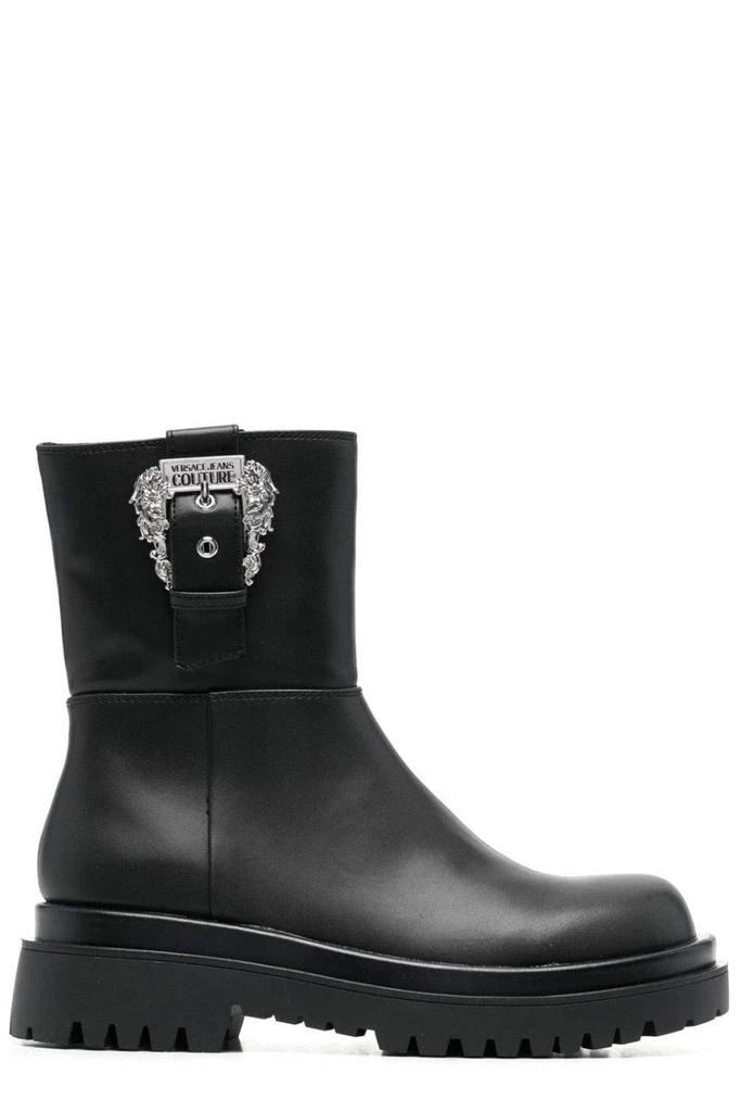 商品Versace|Versace Jeans Couture Buckle-detailed Ankle Boots,价格¥1193,第1张图片