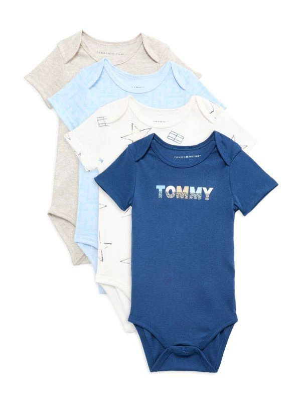 商品Tommy Hilfiger|Baby Boy's 4-Piece Bodysuit Set,价格¥98,第1张图片