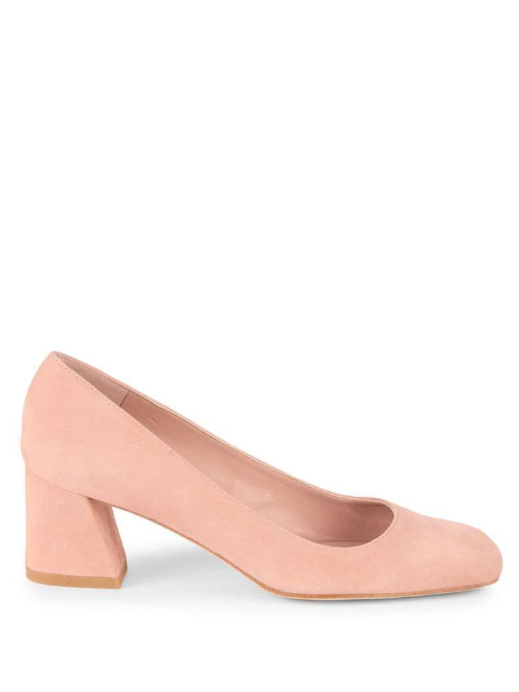 商品Stuart Weitzman|Marymid 麂皮小粗跟,价格¥2958,第5张图片详细描述