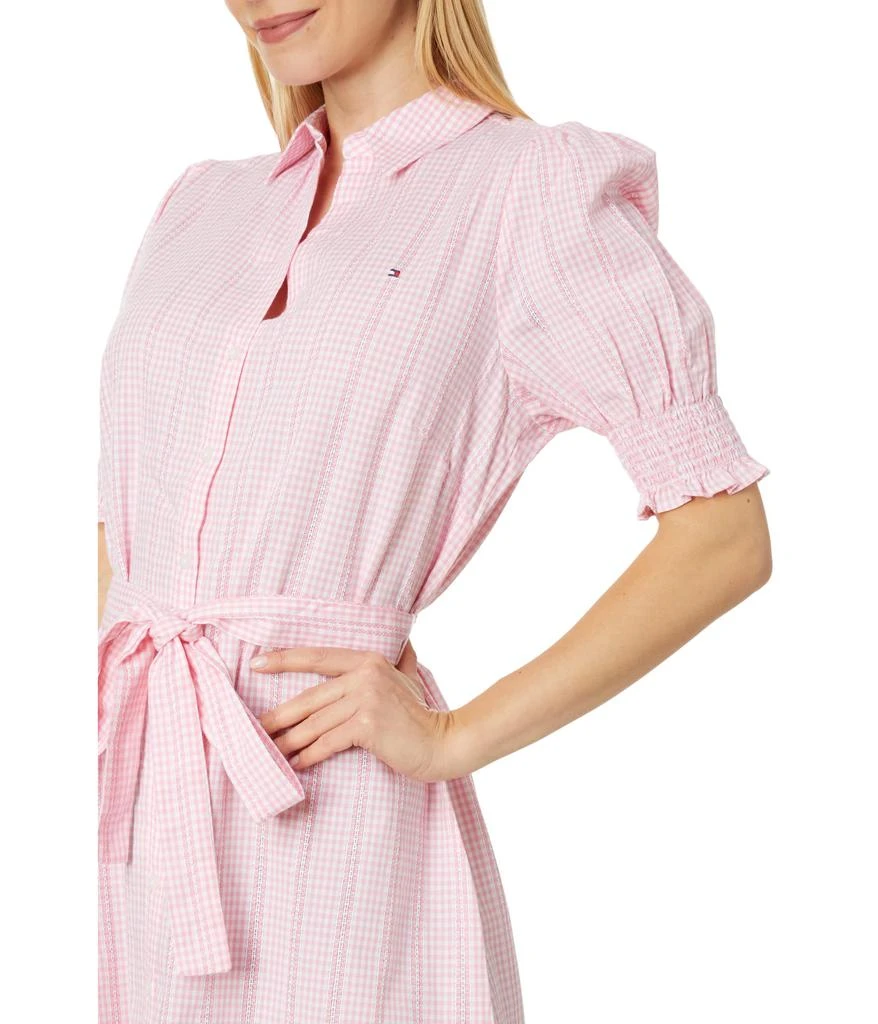 商品Tommy Hilfiger|Puff Sleeve Gingham Midi Dress,价格¥489,第3张图片详细描述