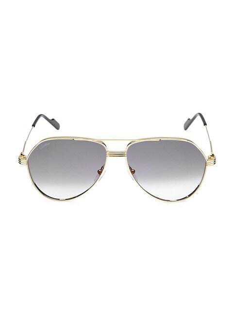 商品Cartier|61MM Aviator Sunglasses,价格¥9177,第1张图片