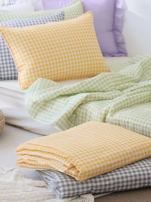 商品BELLELIFE|Gingham Check  Seersucker Comforter,价格¥1386,第3张图片详细描述