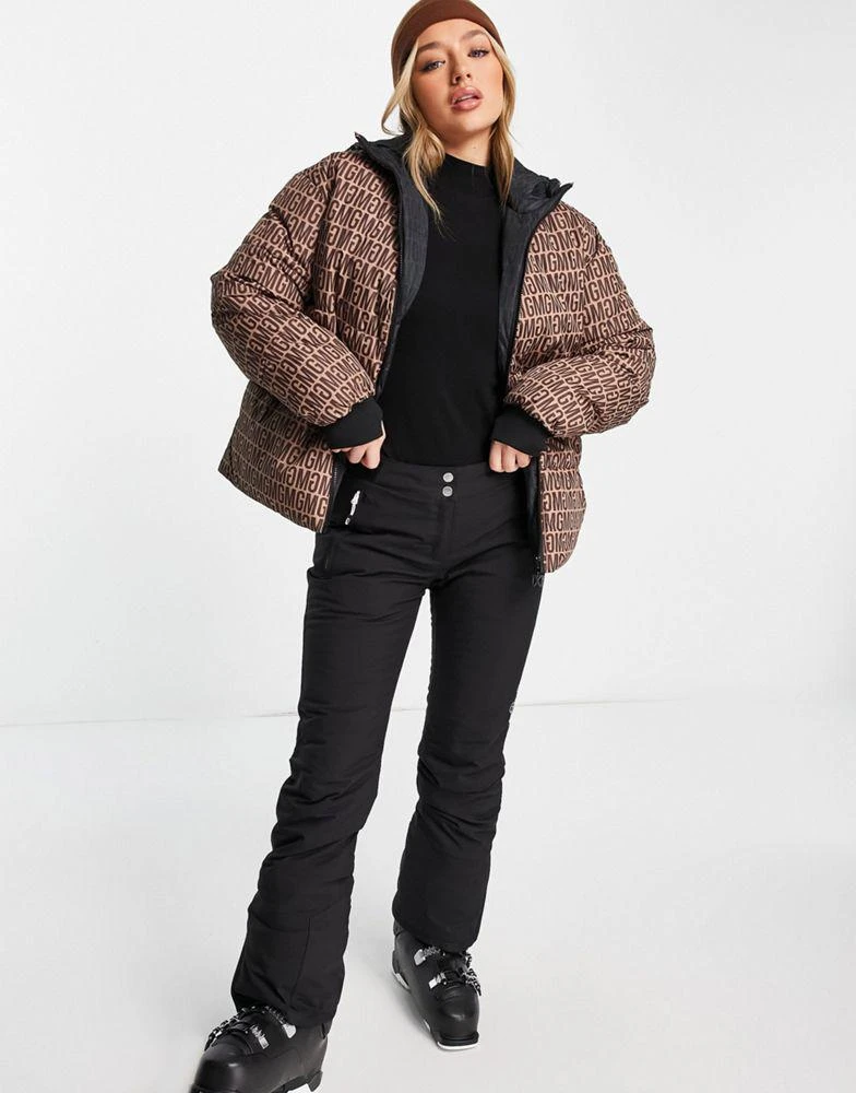 商品Missguided|Missguided Ski reversible puffer jacket in brown,价格¥542,第1张图片