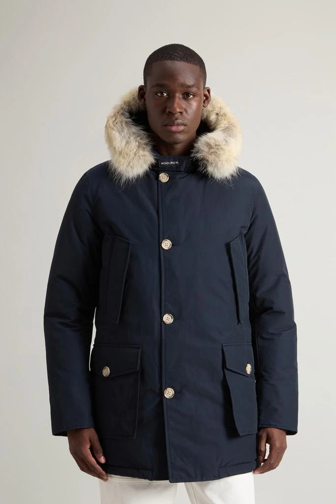 商品Woolrich|Arctic Parka in Ramar Cloth with Detachable Fur Trim - Men - Gray,价格¥4165,第1张图片