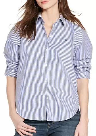 商品Ralph Lauren|Ralph Lauren Easy Care Striped Cotton Shirt,价格¥261,第1张图片详细描述