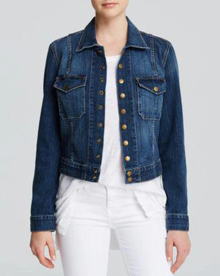 商品Current Elliott|Jacket - The Snap Jacket in Loved Wash,价格¥1531,第1张图片