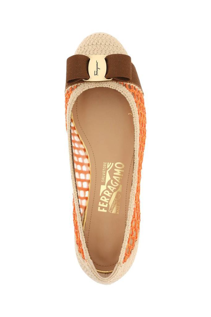 商品Salvatore Ferragamo|VARINA RAFFIA BALLET FLATS,价格¥3228,第5张图片详细描述