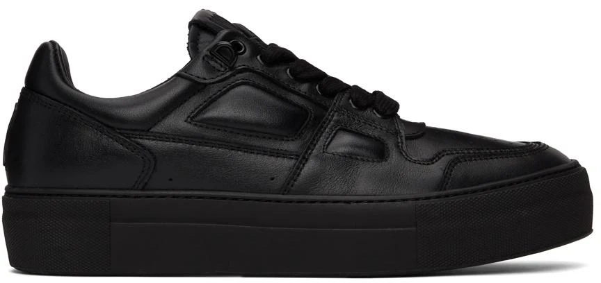 商品AMI|Black Leather Ami de Cœur Low-Top Sneakers,价格¥1225,第1张图片