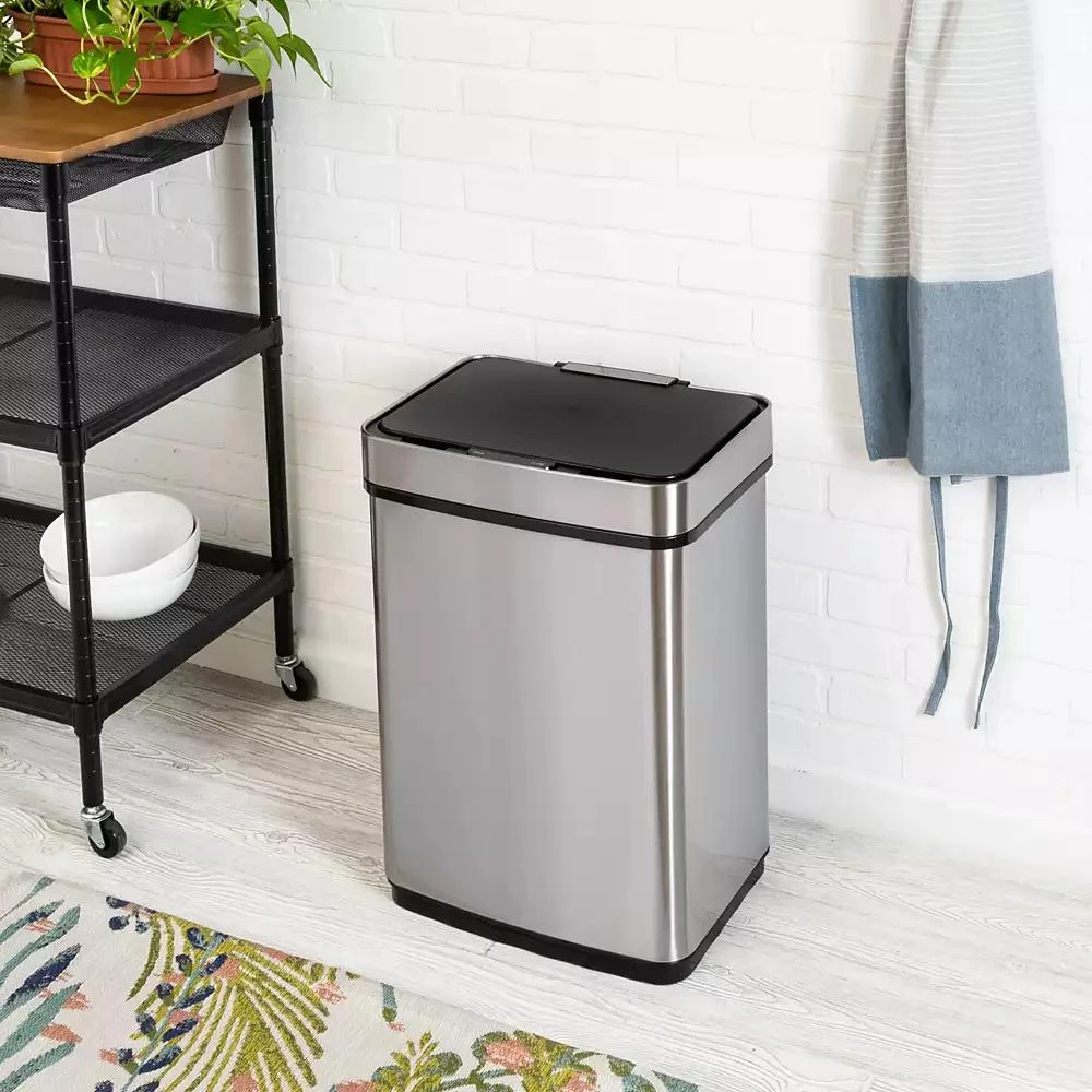50L Stainless Steel Trash Can with Motion Sensor and Soft Close 商品
