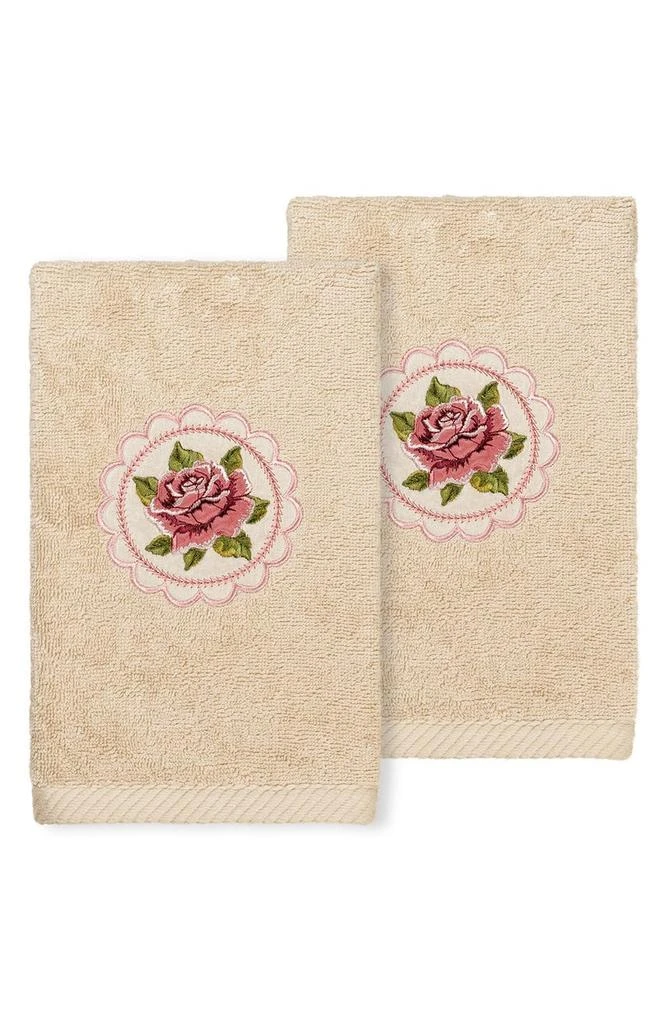 商品Linum Home Textiles|Rosalee - Embroidered Luxury Hand Towels - Set of 2,价格¥304,第1张图片