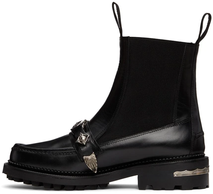 商品Toga Pulla|Black Leather Chelsea Ankle Boots,价格¥2181,第3张图片详细描述