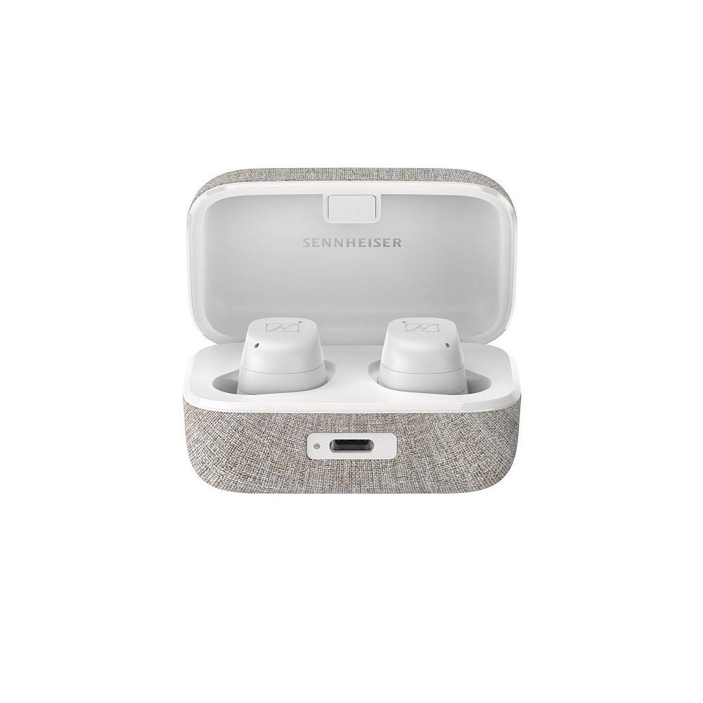 MOMENTUM True Wireless 3 Earbuds -Bluetooth In-Ear Headphones for Music and Calls with Adaptive Noise Cancellation, IPX4, Qi charging, 28-hour Battery Life Compact Design, White商品第1张图片规格展示