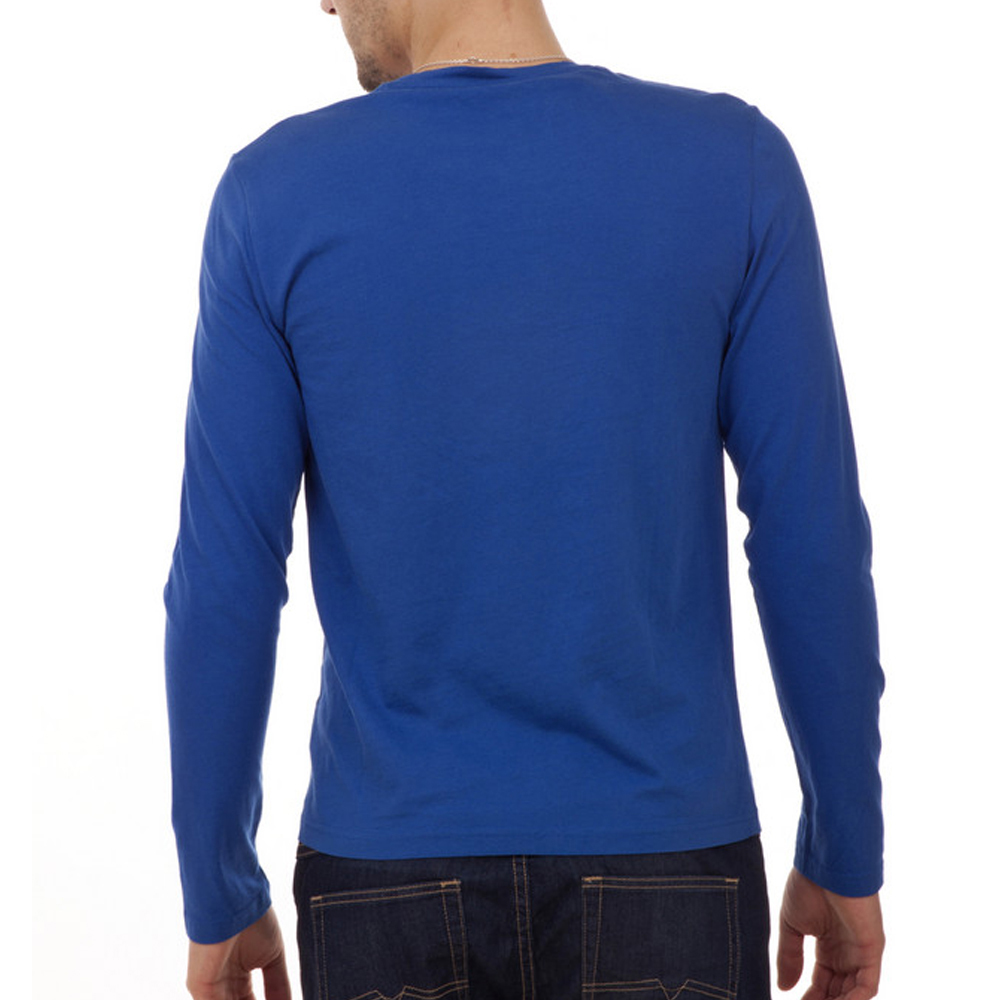 EMPORIO ARMANI 安普里奥·阿玛尼 字母logo印花长袖蓝色男士T恤 273691-4A241-00033商品第3张图片规格展示