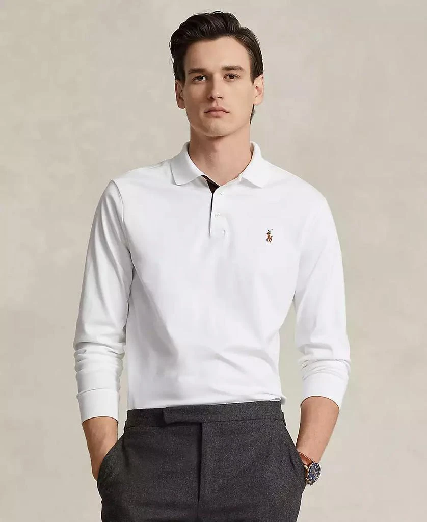 商品Ralph Lauren|男士经典版型长袖柔软棉质 Polo 衫,价格¥343,第1张图片