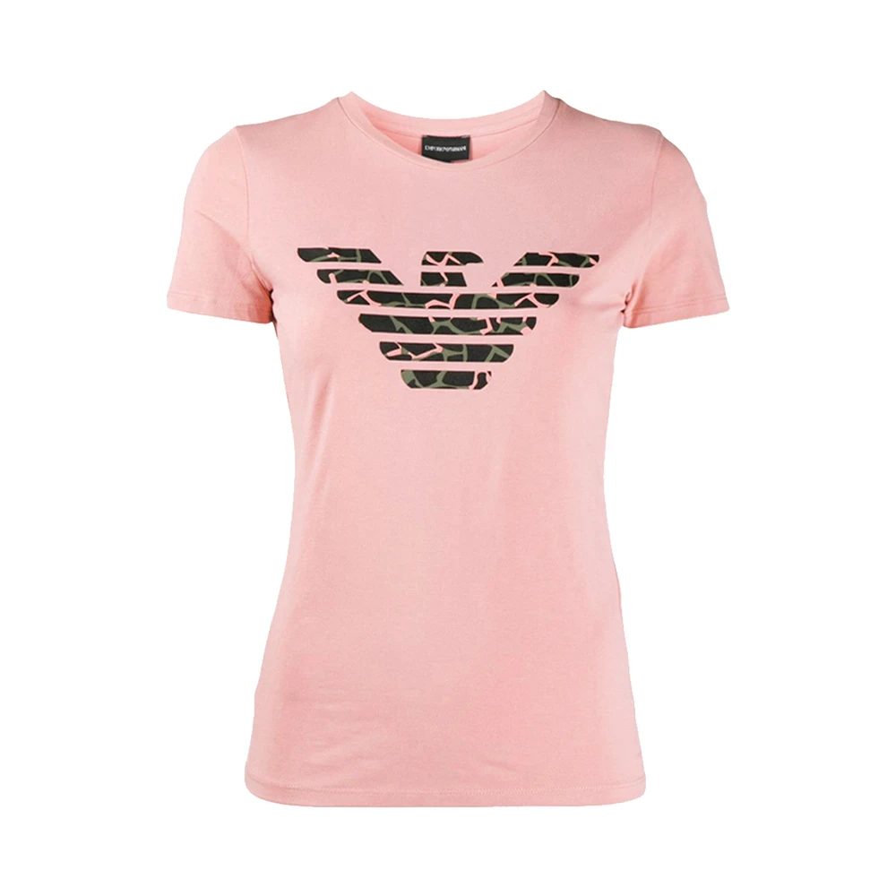 Emporio Armani 安普里奥 阿玛尼 19秋冬 女士棉质LOGO图案圆领时尚休闲短袖T恤 6G2T7N-J07Z-0312 商品