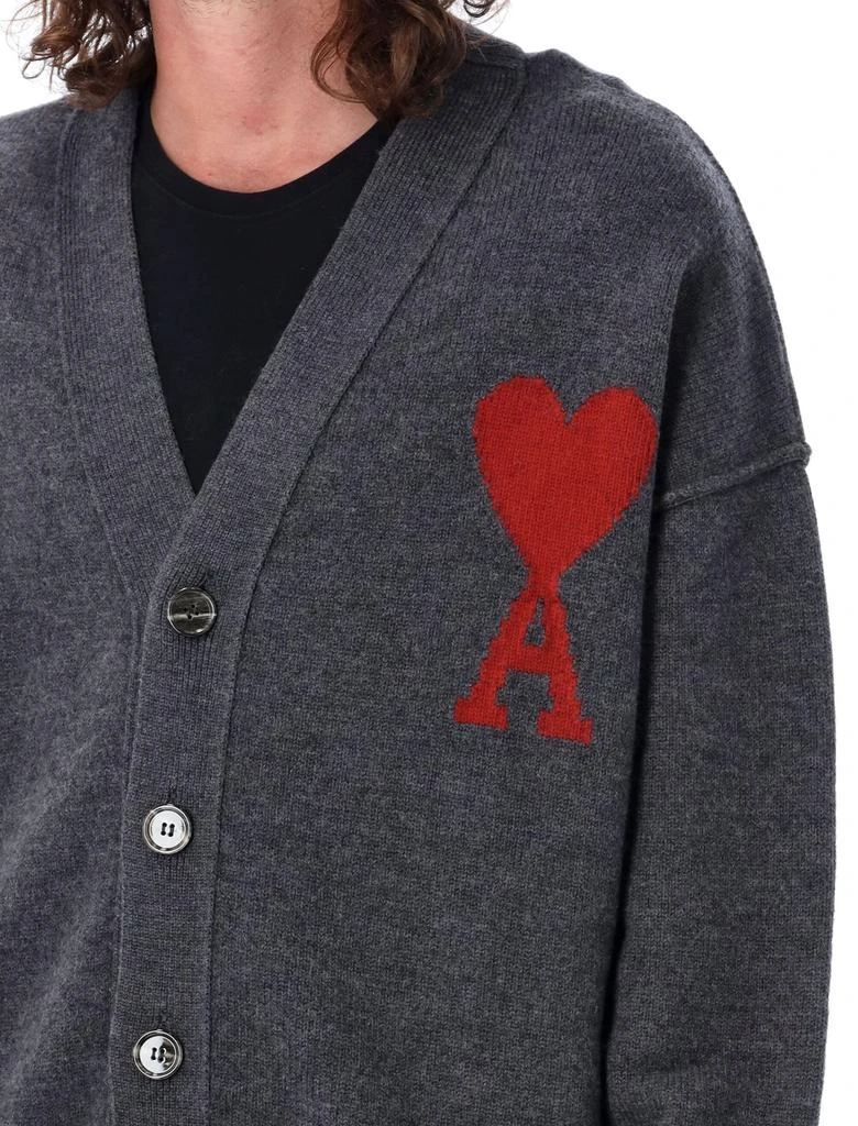 商品AMI|AMI Paris Ami de Coeur Logo Intarsia Knitted Buttoned Cardigan,价格¥2642,第3张图片详细描述
