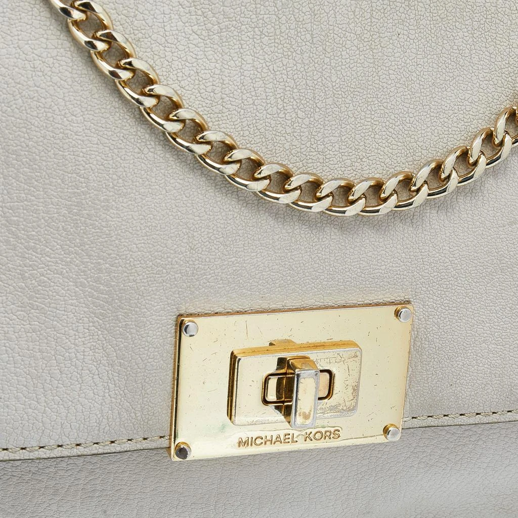 商品[二手商品] Michael Kors|MICHAEL Michael Kors White Leather Sloan Chain Flap Shoulder Bag,价格¥1039,第5张图片详细描述