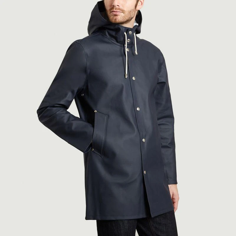 商品Stutterheim|Stockholm Rain Coat Navy Blue STUTTERHEIM,价格¥1851,第5张图片详细描述