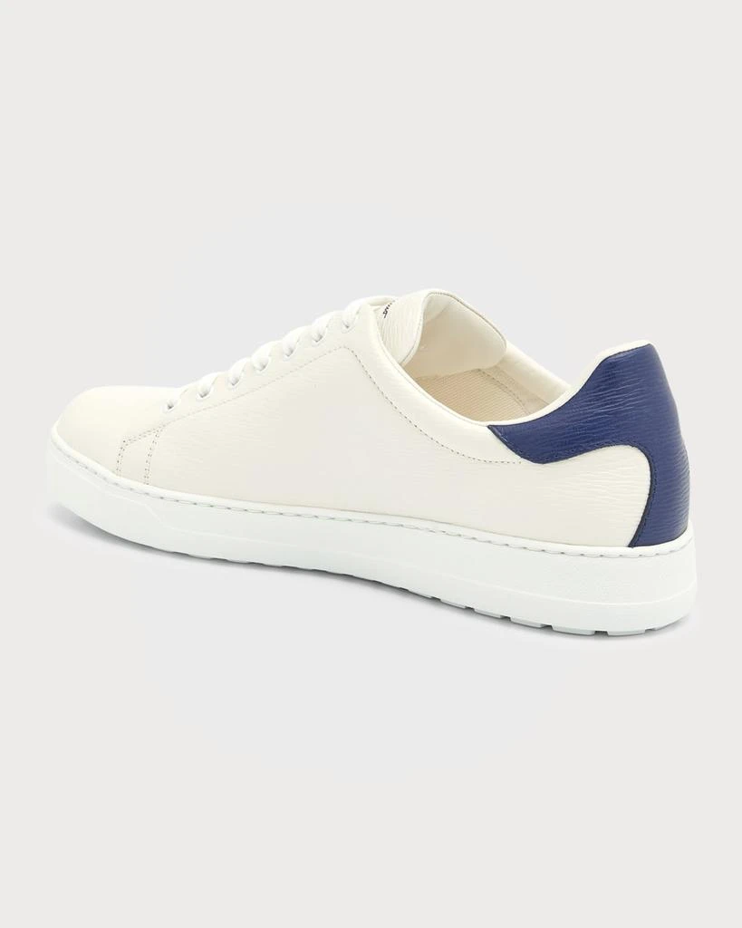 商品Salvatore Ferragamo|Men's Gancini Textured Leather Sneakers,价格¥5049,第4张图片详细描述
