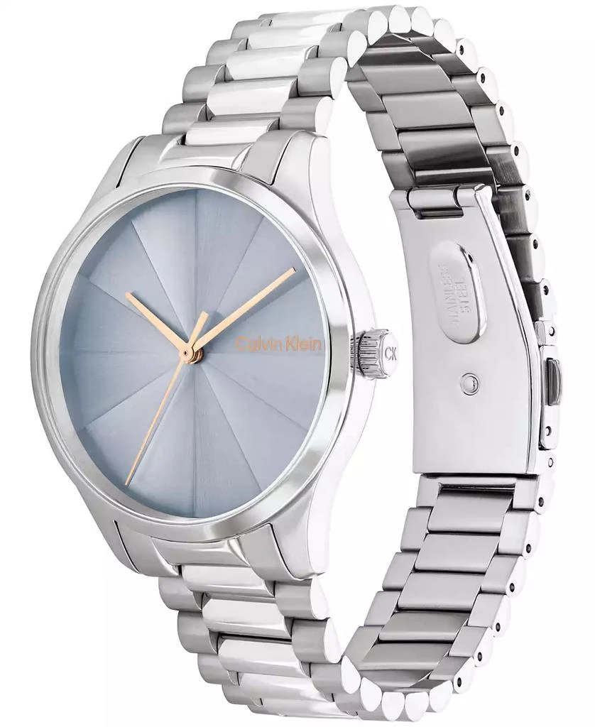 商品Calvin Klein|Unisex 3-Hand Silver-Tone Stainless Steel Bracelet Watch 35mm,价格¥1273,第2张图片详细描述