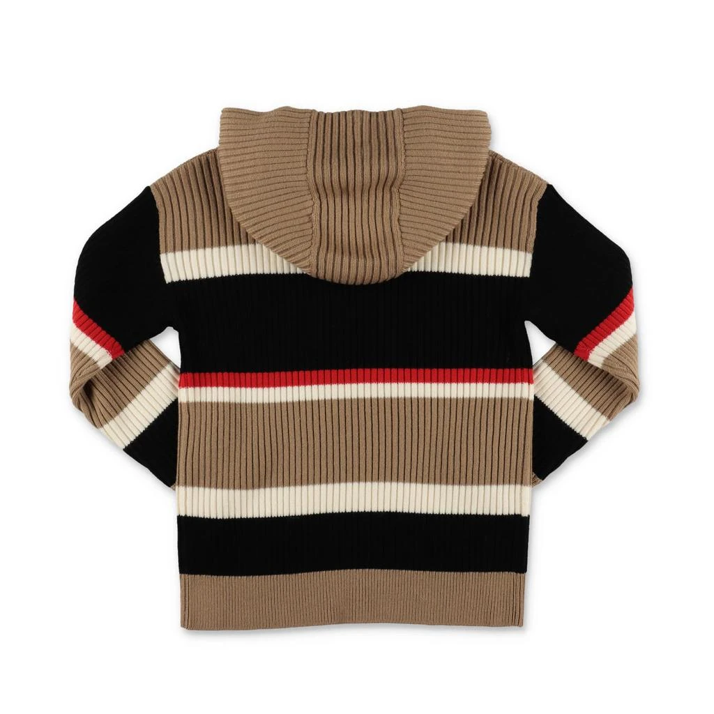 商品Burberry|Pullover A Costine Graysen Color Block In Lana Con Cappuccio Bambino,价格¥3696,第2张图片详细描述