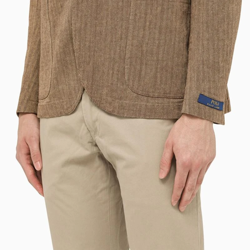 商品Ralph Lauren|Single-breasted brown herringbone jacket,价格¥1626,第4张图片详细描述