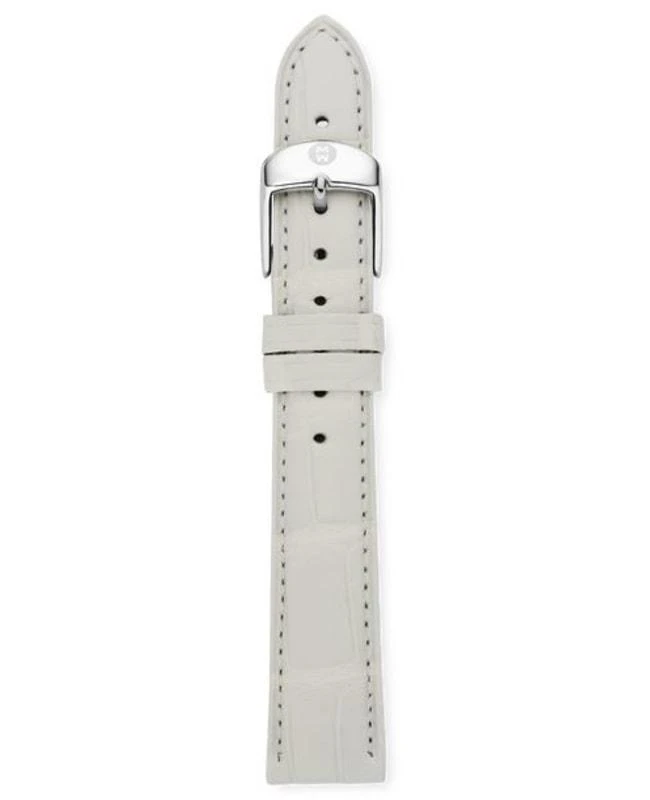 商品Michele|Michele 16mm White Alligator Leather Strap with Buckle MS16AA010100,价格¥1290,第1张图片