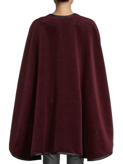 商品Sofia Cashmere|Leather-Trim Baby Alpaca U-Cape,价格¥3802,第7张图片详细描述