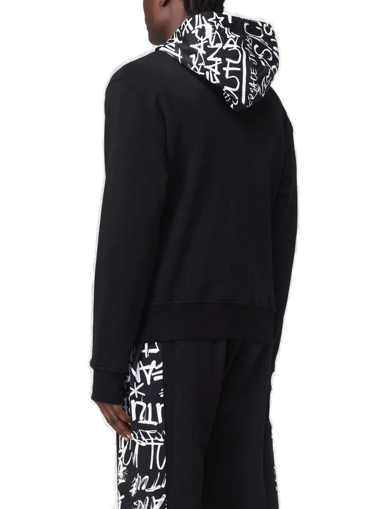 商品Versace|Versace Jeans Couture Graffiti-Printed Zip-Up Drawstring Hoodie,价格¥1996,第2张图片详细描述