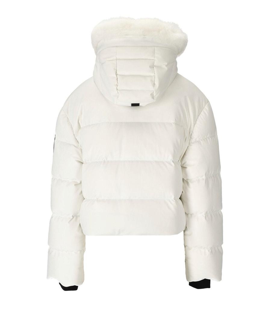 MOOSE KNUCKLES  ETON WHITE SHORT HOODED DOWN JACKET商品第2张图片规格展示